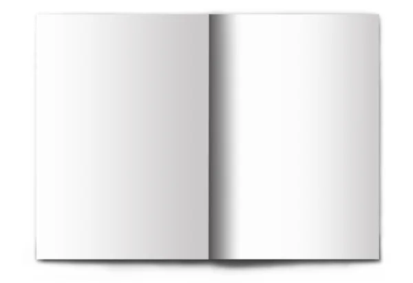 Revista en blanco / vacío extendida sobre blanco —  Fotos de Stock