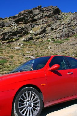 Alfa Romeo on Sierra Nevada, Spain clipart