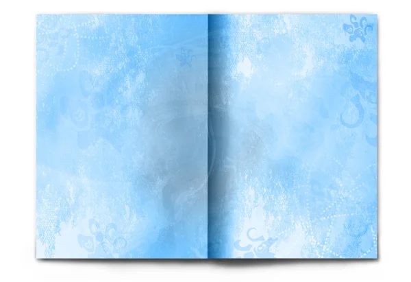 stock image Blank winter magazine spread