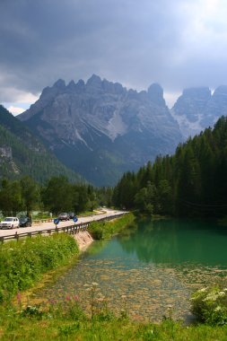 İtalya dağlar, cortina d'ampezzo