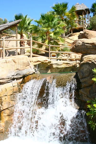 stock image Waterfall in Zoo, Tabernas, Almeria