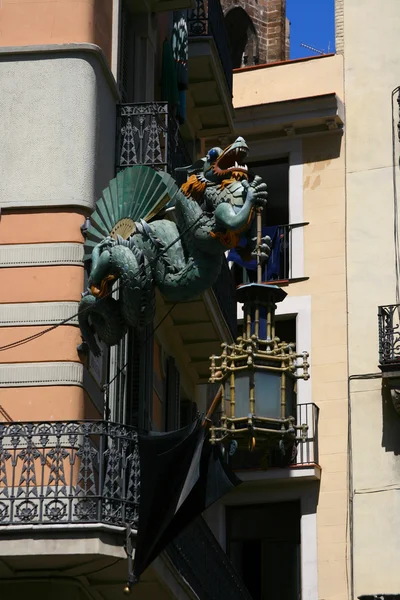Street decorate Barcelona — Stock Photo, Image
