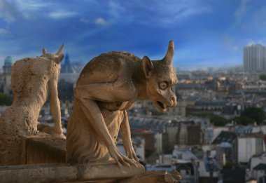 Gargoyle of Notre Dame de Paris clipart