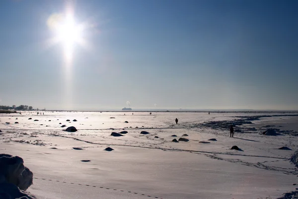 Winter landscape on Baltic Sea — Stock Photo, Image