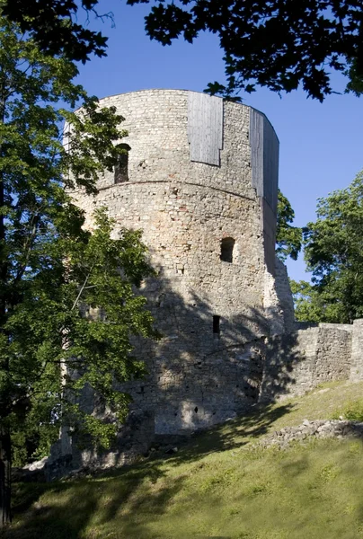 Cesis mittelalterliche Burg — Stockfoto