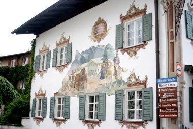 Building facade Oberammergau, Germany clipart