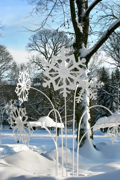 Big snowflake in center of Riga — Stock Photo, Image