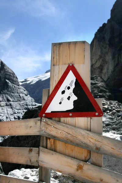 Semne informaţionale în Gheţarul Grindelwald — Fotografie, imagine de stoc