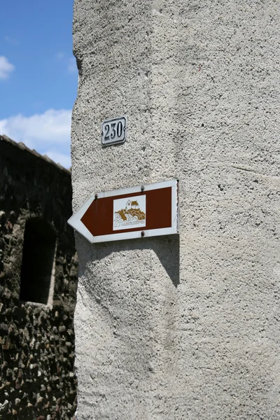 Signs on the wall near Rhine falls — Stock Photo, Image