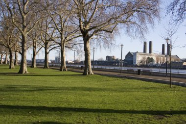 Park near Greenwich in London clipart
