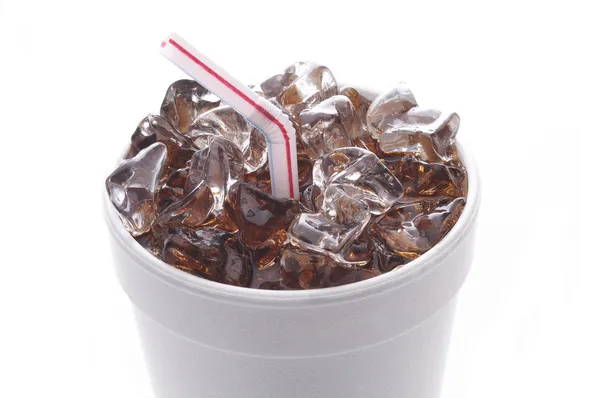 Styrofoam Cup with Soda — Stock Photo, Image