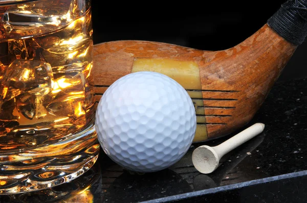 Club de golf y pelota — Foto de Stock