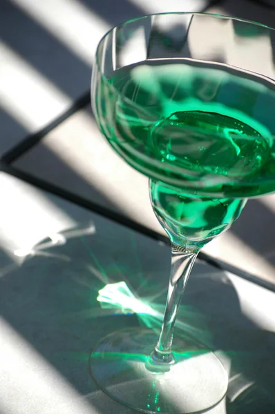 Zelené nápoje close-up — Stock fotografie