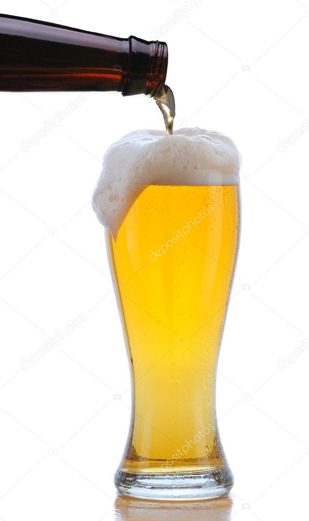 Glass of Beer Being Poured