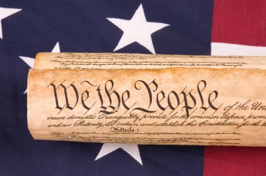Constitution on Flag clipart