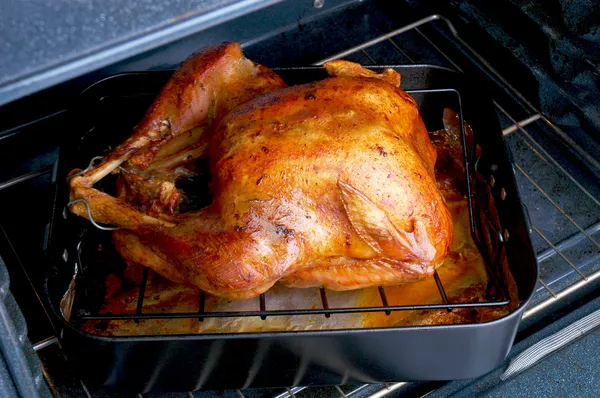 Turkey in Oven — Stock Photo, Image