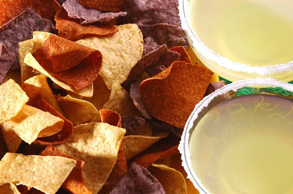Chips och margaritas — Stockfoto