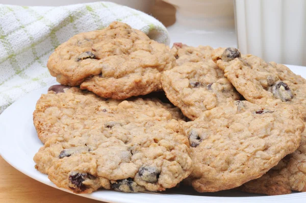 Plate of Oatmeal Cookies — Stock Photo, Image
