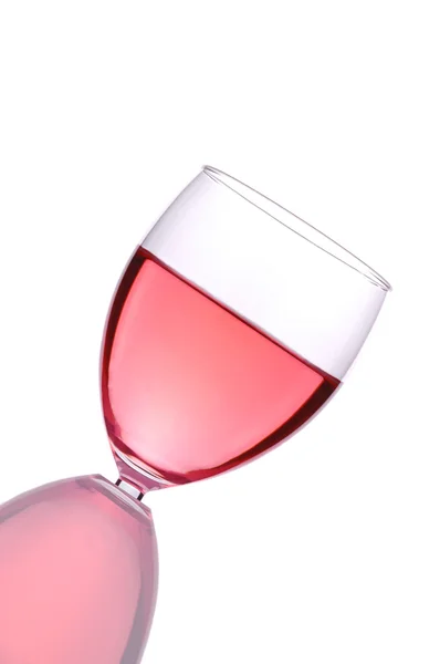 Blush vin glas — Stockfoto