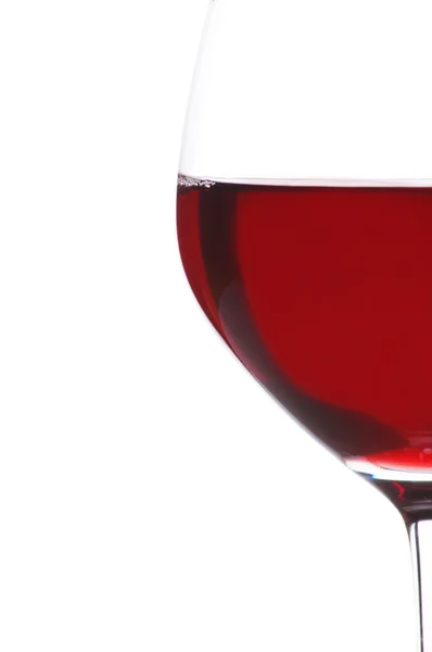 Pół szklanki czerwonego wina — Zdjęcie stockowe
