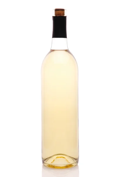 Vit vinflaska — Stockfoto