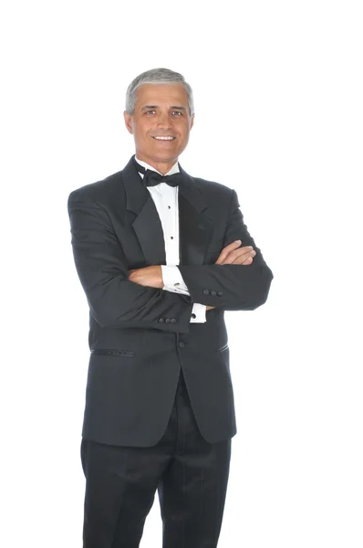 Volwassen volwassen mannelijke dragen tuxedo — Stockfoto