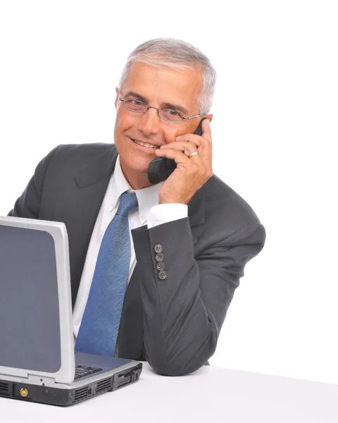 Businessman Looking over laptop — Stock Photo, Image