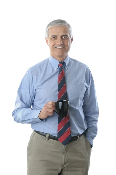 Geschäftsmann mit Kaffeetasse — Stockfoto