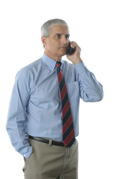 Businessman with Cell Phone — Stock Photo, Image