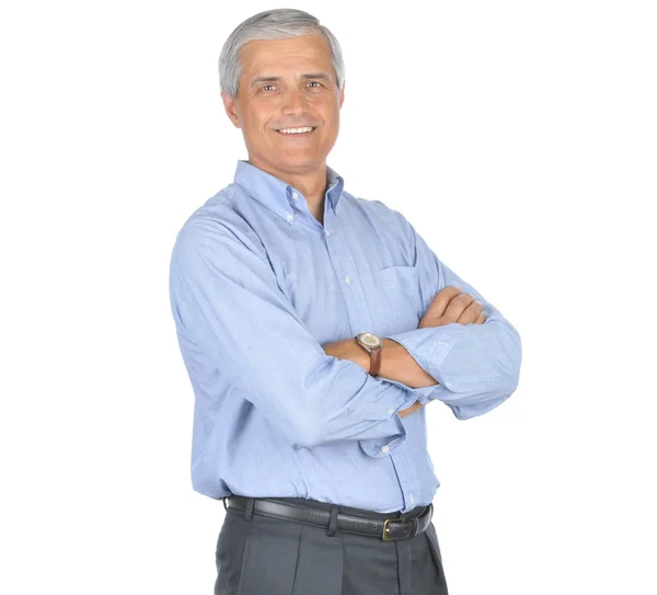 Smiling Businessman With Arms Crossed Stock Image