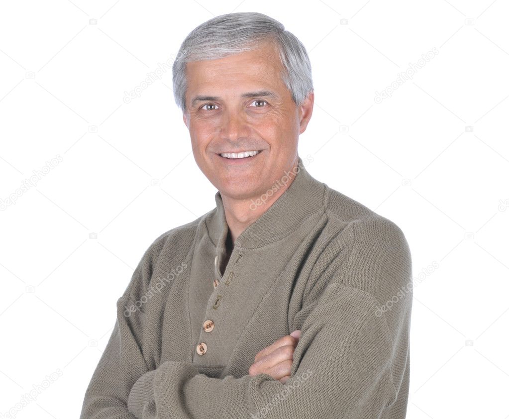 Man in Green Sweater Arms Folded