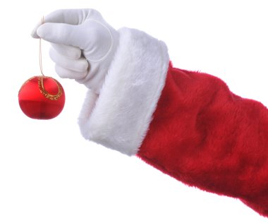 Santa Holding Ornament clipart