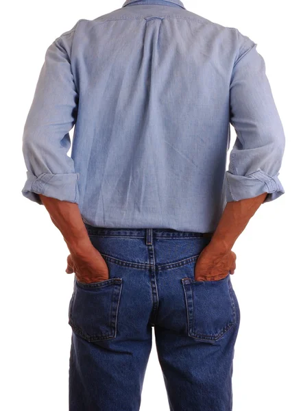 Людина в джинсах — стокове фото