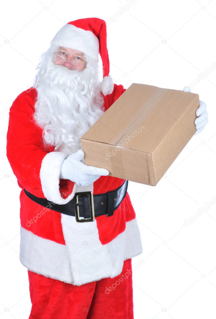 Santa Delivering Package