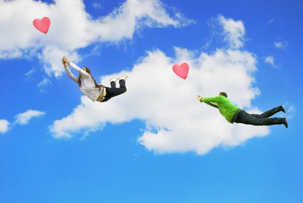 O amor pode fazer-te voar — Fotografia de Stock