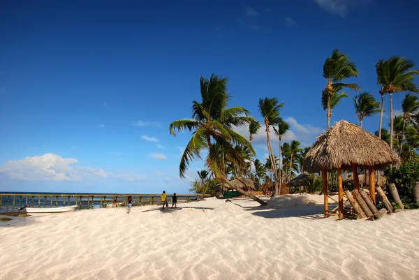 Praia exótica na República Dominicana — Fotografia de Stock