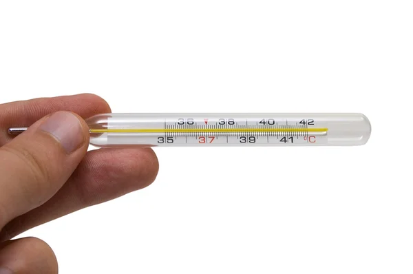 stock image HAND WITH THERMOMETER