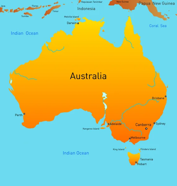 Map Of Australia Stock Photo by ©lina0486 10431013