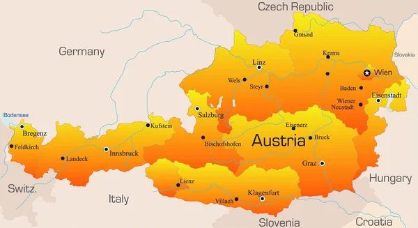 Áustria — Vetor de Stock