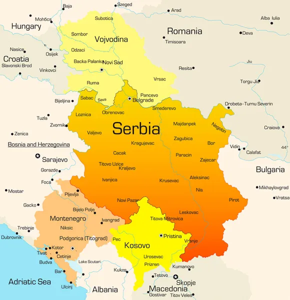 Serbia — Vector de stock
