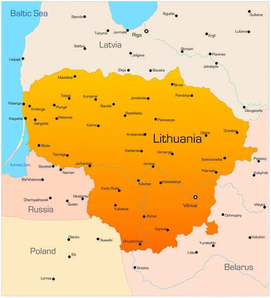 LITUANIA — Vettoriale Stock
