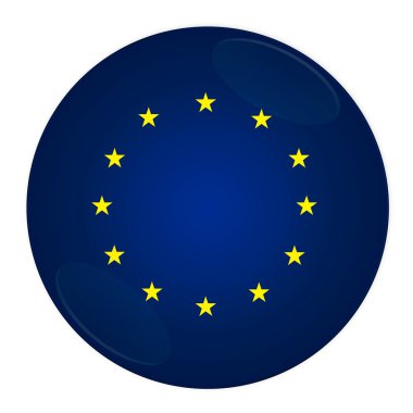 Avrupa Birliği bayrağı ile düğme
