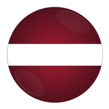 Latvia button with flag