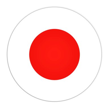 Japonya düğmesi ile bayrak