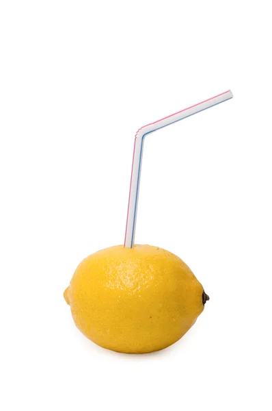 Limon meyve ile boru — Stok fotoğraf