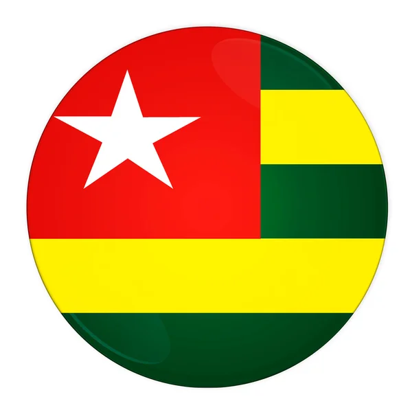 Botón Togo con bandera — Foto de Stock