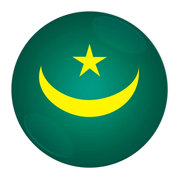 Przycisk Mauretanii z flagą — Zdjęcie stockowe