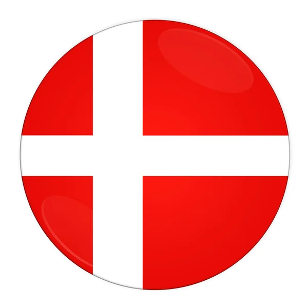 Denmark button with flag — Stock Photo, Image