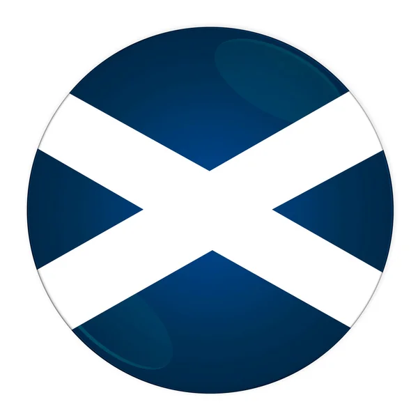 Skottland knappen med flagga — Stockfoto