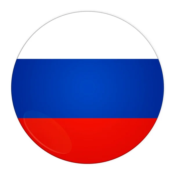 Rusland knop met vlag — Stockfoto